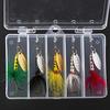 5pcs Fishing Lure Spinner Sequin Lure Fishing Bait for Bass Trout Salmon Hard Metal Spoon Baits Set