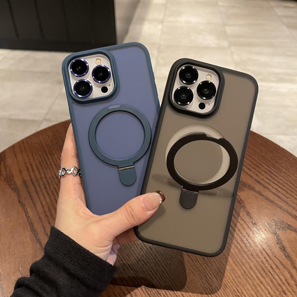 Применимо к чехлу для мобильного телефона iPhone17PRO, матовое покрытие, ощущение кожи, подставка-опора, магнитное крепление, с защитой для объектива, защита Apple 16E