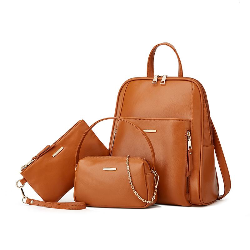 2026 New Fashion Casual Backpack Set 3-Piece Mother Baby Bag Trendy Daypack for Women