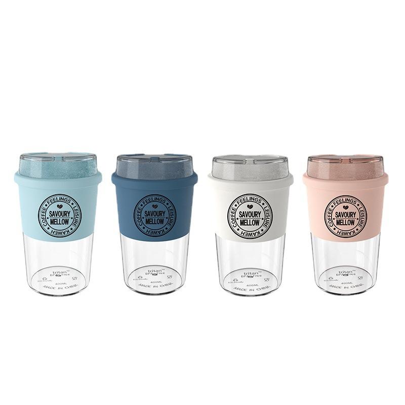Manshi Handy Coffee Cup 300ml 400ml Пластиковая чашка для воды Подарочная высококачественная кофейная чашка