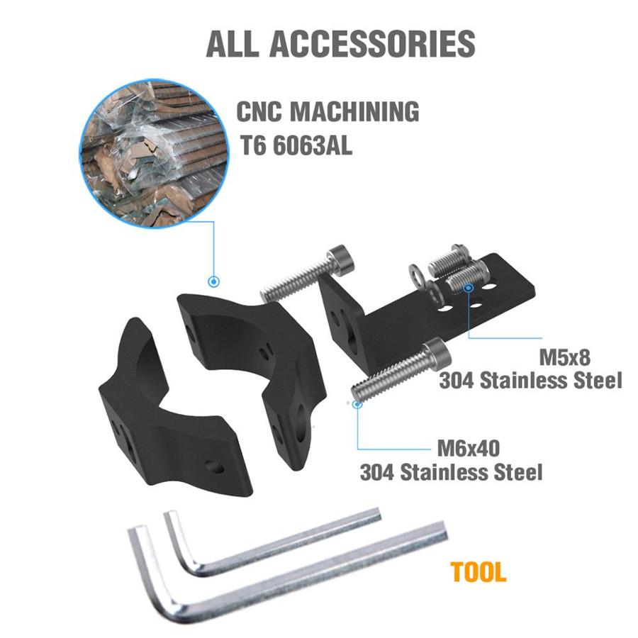 2 шт. Светодиодный кронштейн фары Труба Вилка 30-54 мм Крепление Вождение Противотуманная фара Зажим Держатель Подставка Для Кафе Рейсера Чоппера Мотоцикла