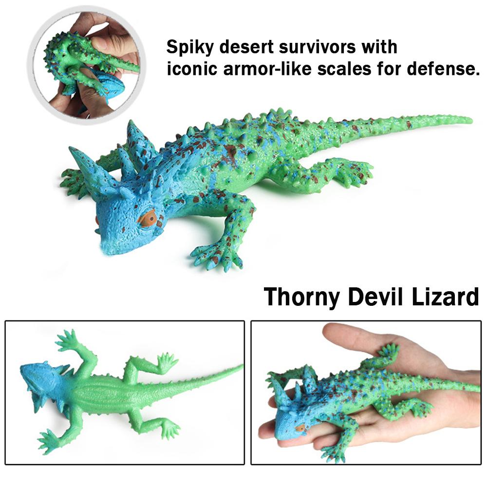 Реалистичная ящерица из ТПР, Высококачественная, Мягкая, Прочная, Моющаяся, Ультра-детализированный дизайн, Подарок на день рождения, Рождество и в школу