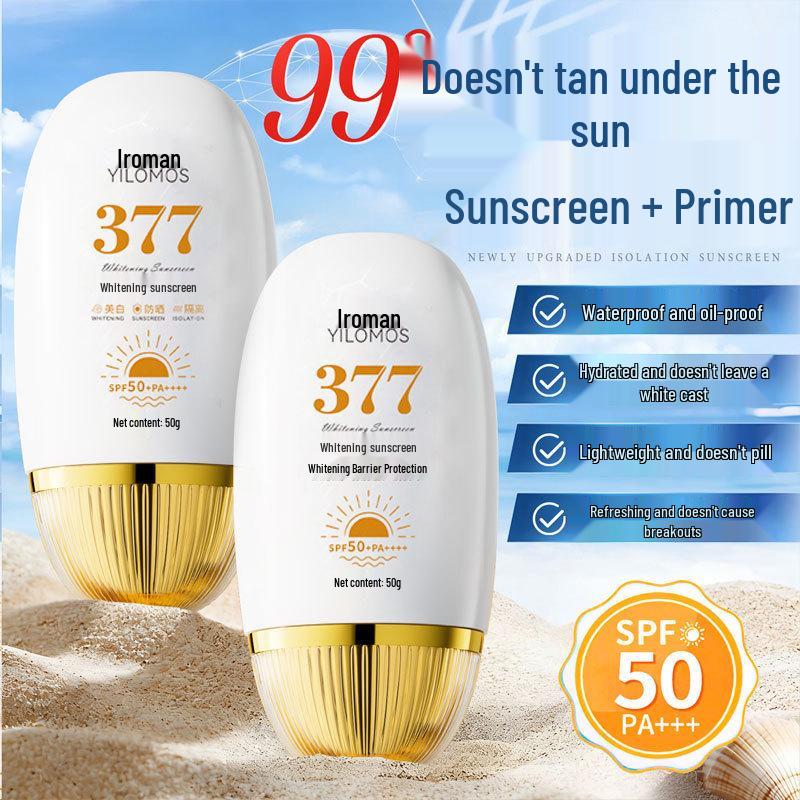 Yiluoman 377 Увлажняющий солнцезащитный крем с отбеливающим эффектом SPF 50+++