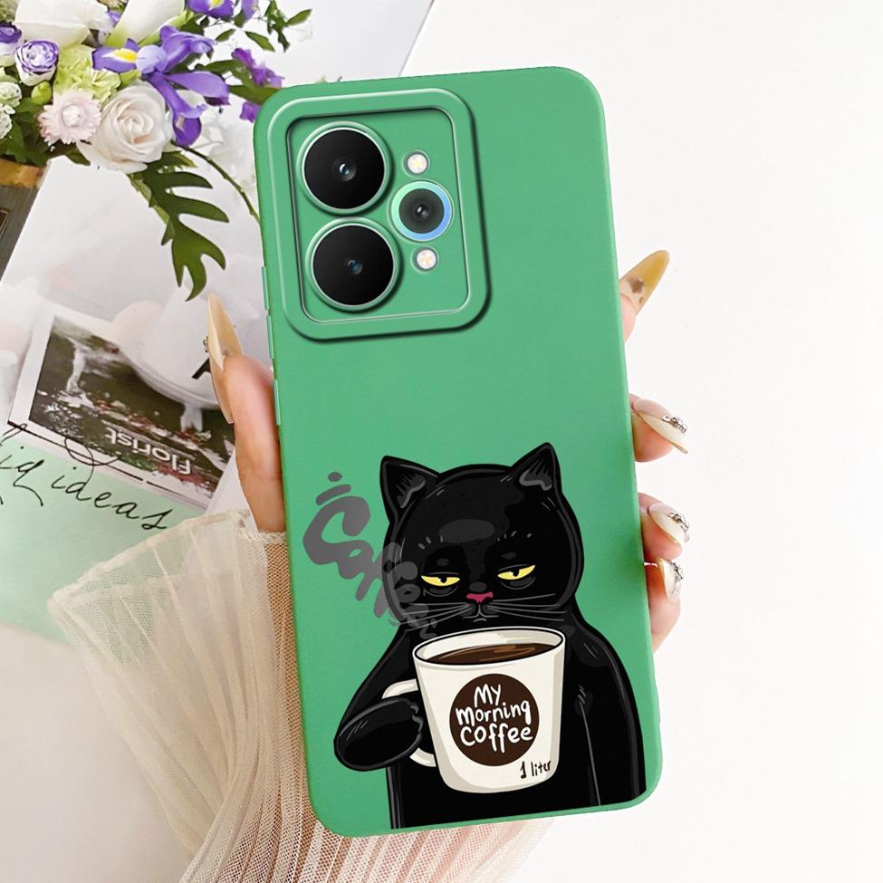 Чехол для Realme 15 Pro Корпус RMX5101 Силиконовый Роскошный Модный Цветы Каваи Милый Расписной Ударопрочный Чехол для Телефона