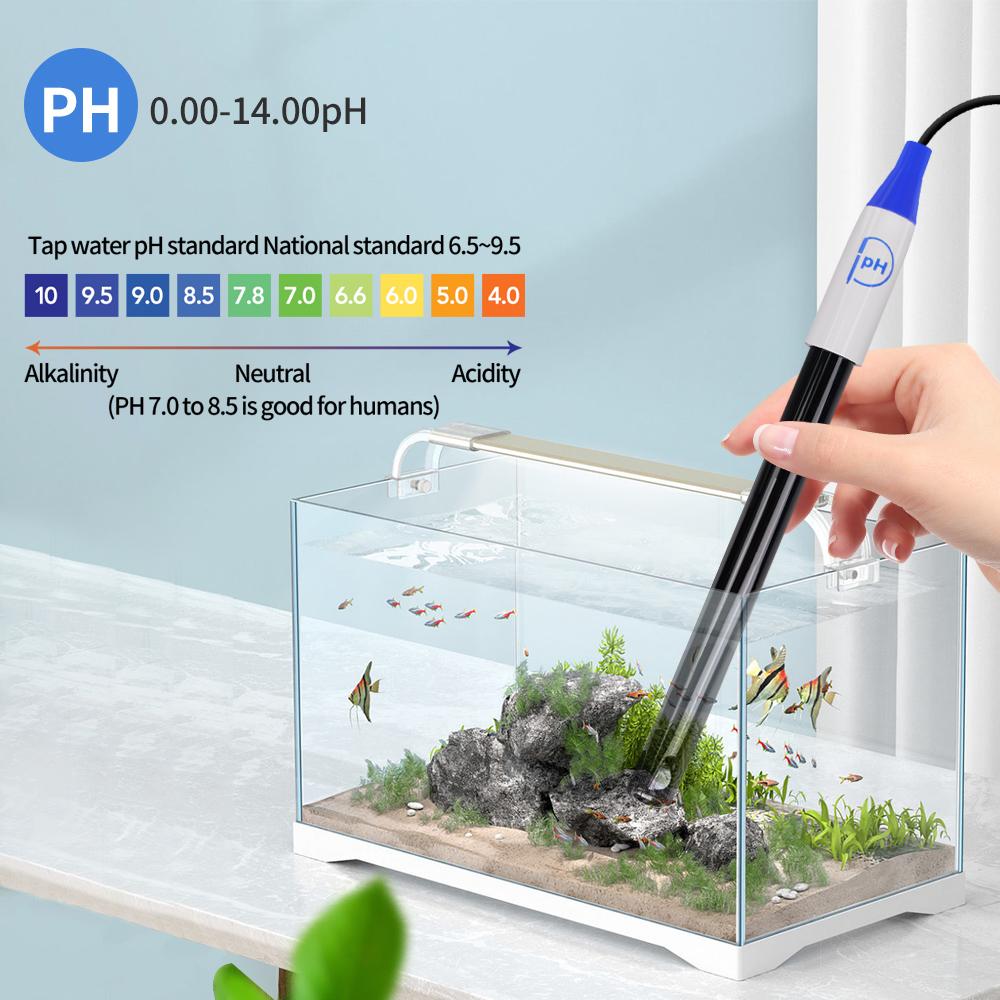 PH Electrode Sensor Replacement Probe Aquarium Hydroponic Laboratory Electrode Ph Meter BNC Q9 Connector 1m Wire Probe