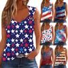 Womens Tank Top V Neck Basic Printed Casual Flowy Summer Sleeveless Deep Side Cut Tops For Women