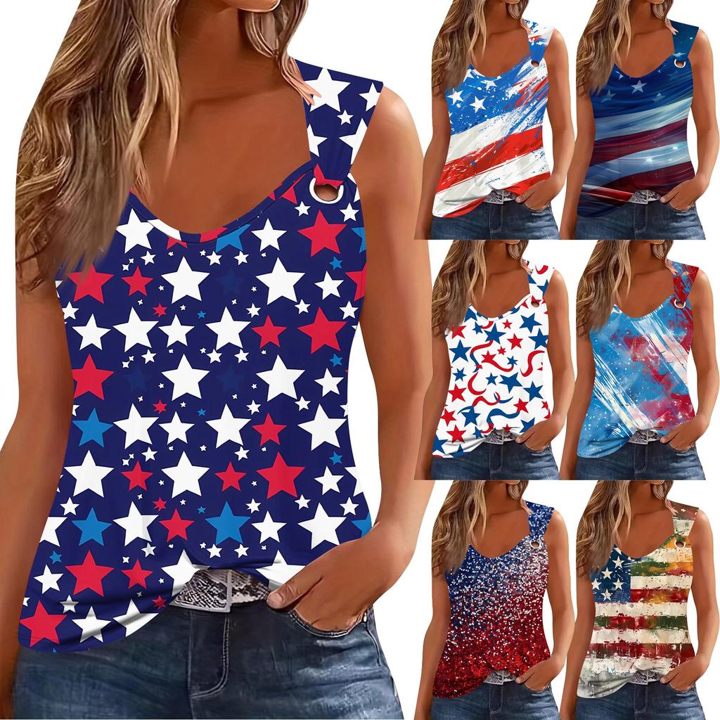 Womens Tank Top V Neck Basic Printed Casual Flowy Summer Sleeveless Deep Side Cut Tops For Women