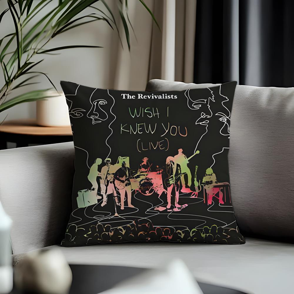 Fashion RRevivalistsable Cushion Cover Antidustmite Pillowcase Invisible Zipper Silky Short Plush Sofa Cushion Cover