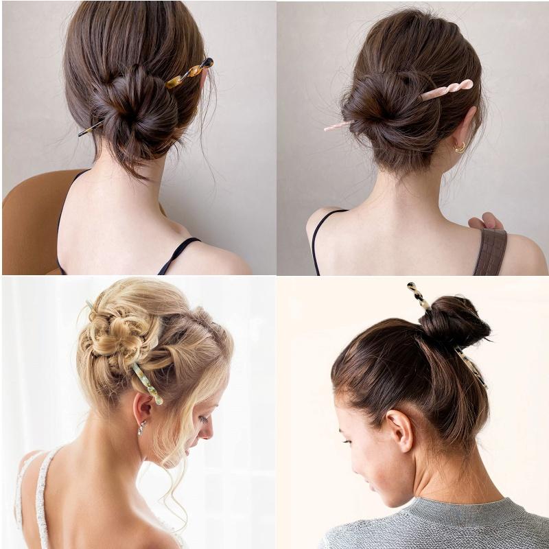 1 шт., модные палочки для волос в китайском стиле, винтажные ацетатные палочки для еды, женские заколки для волос, заколки для волос, свадебные украшения для волос, аксессуары для волос