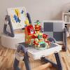 Children's Set of Chairs Learning Triangle Table DIY Large Particle Building Blocks and Pipe Building Block Table Can Be Fixed and Folded