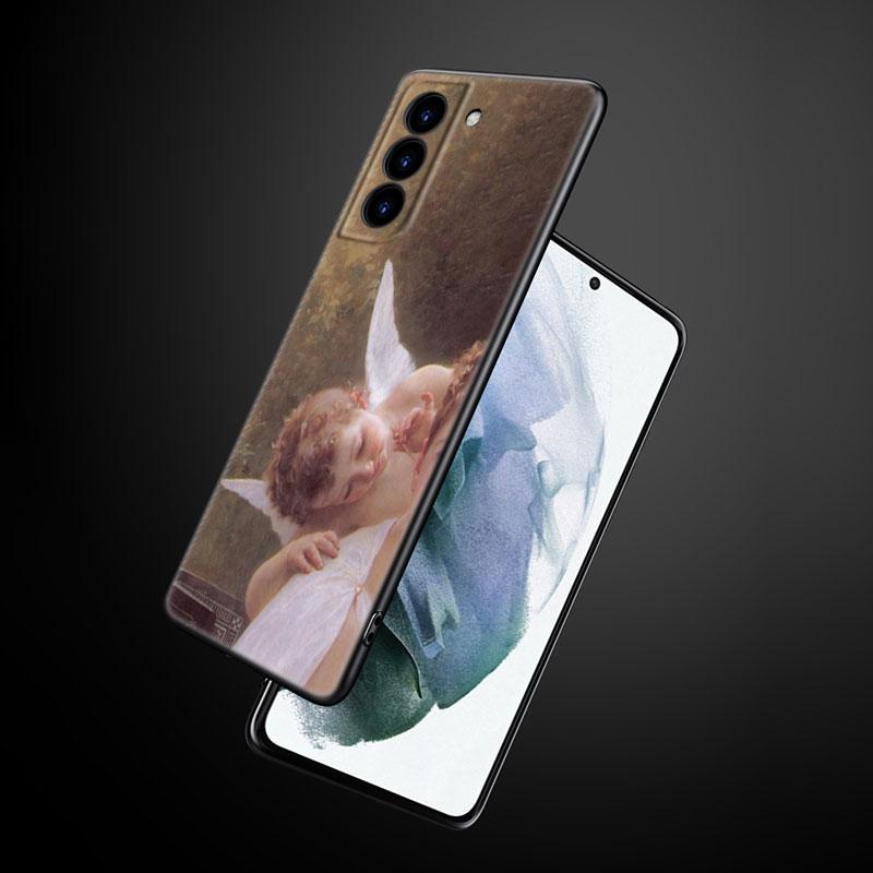 Чехол для телефона с художественной росписью в стиле Ренессанс для Samsung Galaxy S22 Pro S21 S20 Ultra FE S10 Lite 5G S10E S9 S8 Plus, мягкий черный чехол из ТПУ