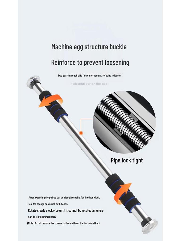 Non-Punch Install Telescopic Door Frame Bar for Home Fitness