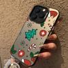 Для iPhone 17 16 15 14 13 12 11 Pro Max 17 Air 16E X XS XR Чехол С Рождеством Мультяшная Рождественская Елка Электрооцинкованный Серебристый Чехол