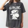 Гориллаз Мэрдок 2D Нудл Рассел Члены группы Gorillaz Принт Футболка с коротким рукавом Хлопок Винтаж Y2K Харадзюку Уличная одежда Топы