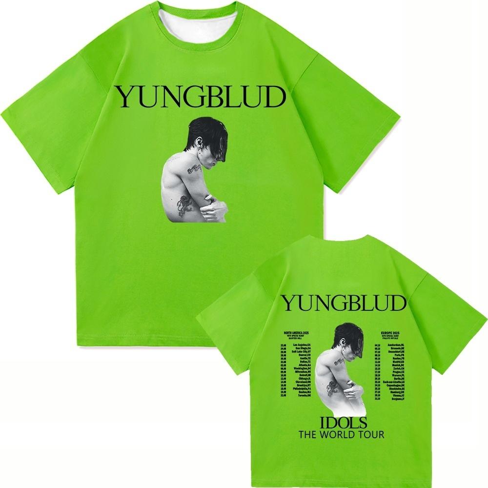 Yungblud Idols World Tour 2025 Футболка Новая Мода Мужская/Женская Хип-Хоп Эстетика Крылья ПАНК Футболка Крутые Футболки