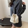 Stylish Korean Denim Bucket Bag With Versatile Large Capacity For Casual Outings