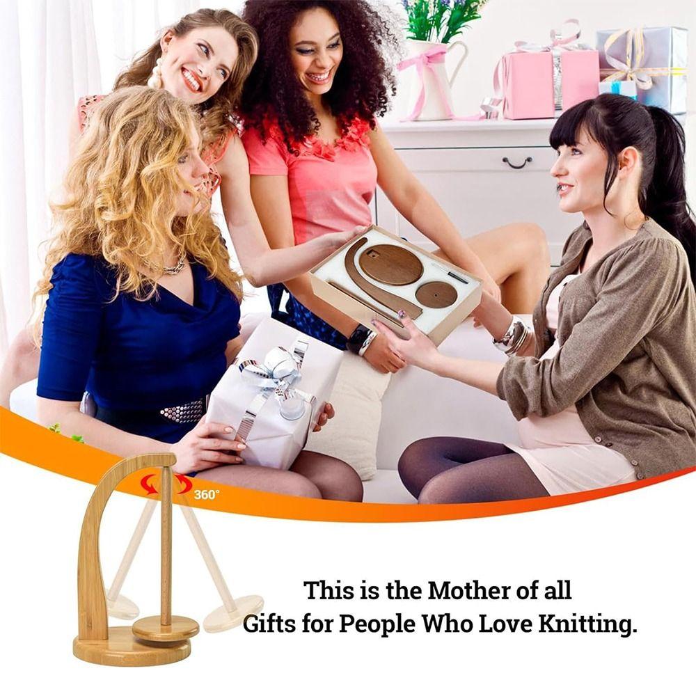 Деревянный держатель пряжи, ручная намотка шерстяной пряжи, переносная стойка для хранения клубков пряжи, аксессуары для вязания