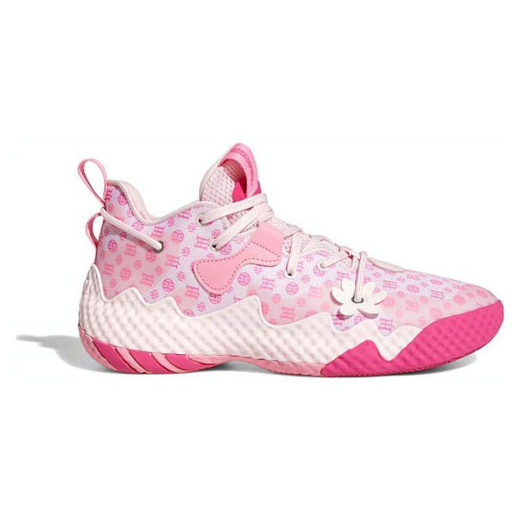 adidas Харден Вол. Детские кроссовки 6 J Clear Pink Monogram Cloud-White Team-Real-Magenta GV7059