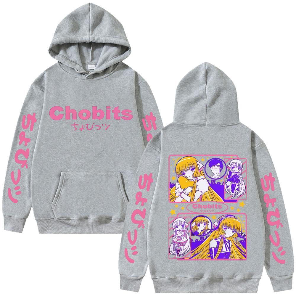 Anime Chobits Chi Graphic Hoodie Men Women Clothing Casual Cotton Vintage Sweatshirts Unisex Kawaii Cartoon Oversized Pullovers