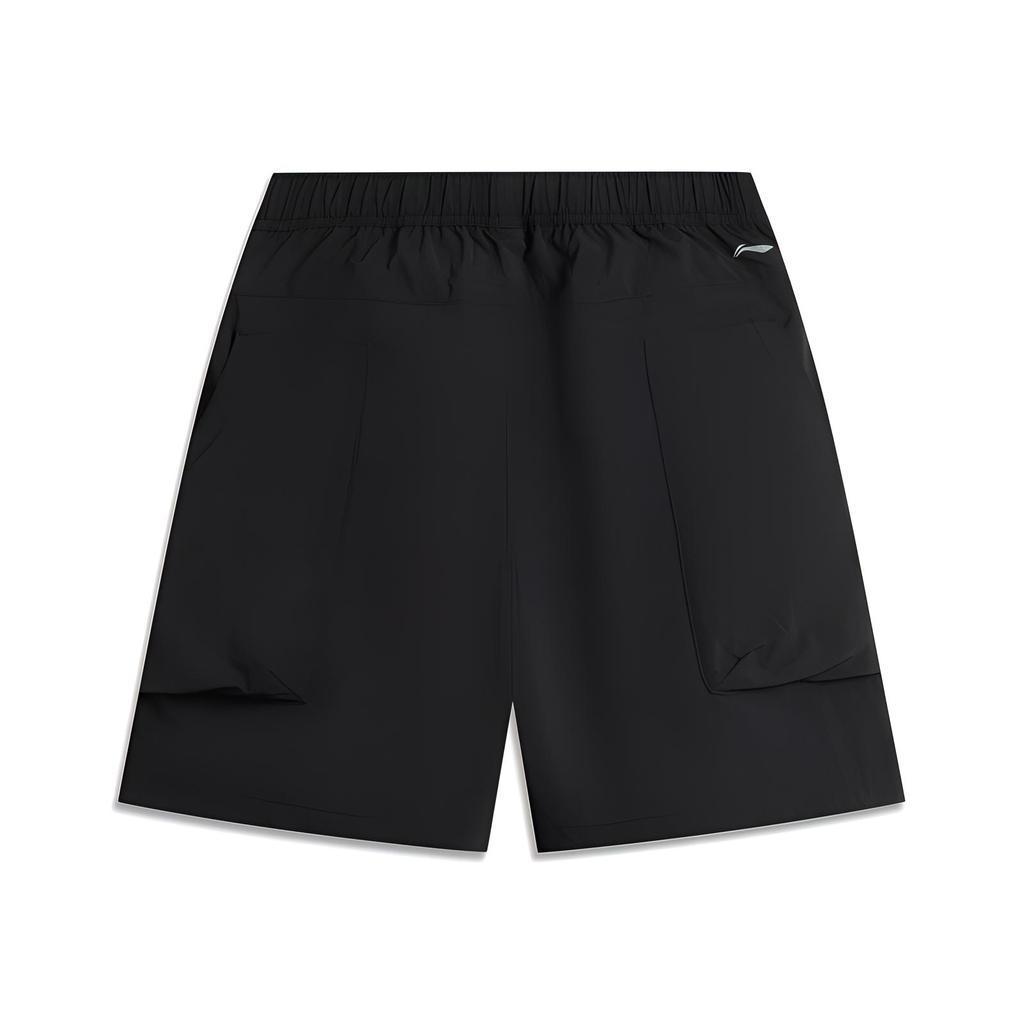 Li Ning CF Повседневные Простые Водоотталкивающие Однотонные Быстросохнущие Спортивные Шорты Мужские шорты Черный AKSV241-4