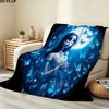 1PC Corpse Bride Patterned Flannel Blanket Suitable For All Seasons For Home Decor Warmth And Comfort Gifts Holiday Present