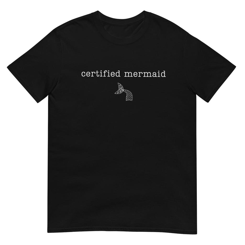 Certified Mermaid shirt, whimsical graphic tee for ocean lovers, casual wear for summer days, perfect mermaid gift for her