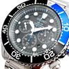Used B189 [Working/Beautiful Condition] SEIKO V175-0AD0 Divers Chronograph Solar Powered Men's Watch