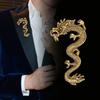 Винтажная брошь-дракон | Унисекс булавка для воротника костюма | Элегантный модный значок-аксессуар на лацкан