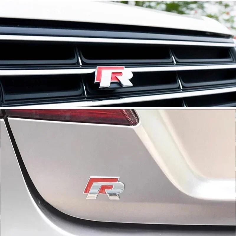 2026 Hot VOLKSWAGEN Metal Car Front Trunk Logo Grille Emblem for Volkswagen VW R Line Tiguan Bora Golf Passat Touran Jetta CC Be zf5