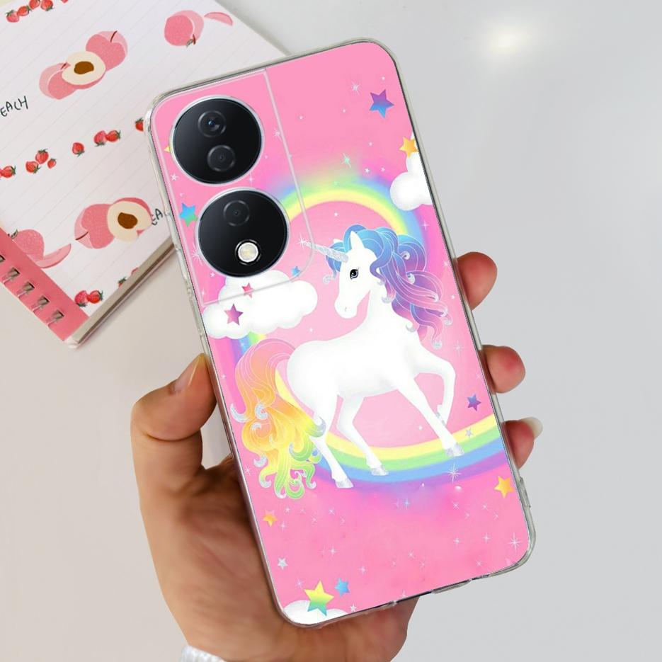 For Honor X7b 5G Case Cute Cat Butterfly Painted Cover Soft Silicone Phone Cases For Honor X7b X 7b HonorX7b Fundas 6.8'' Bumper