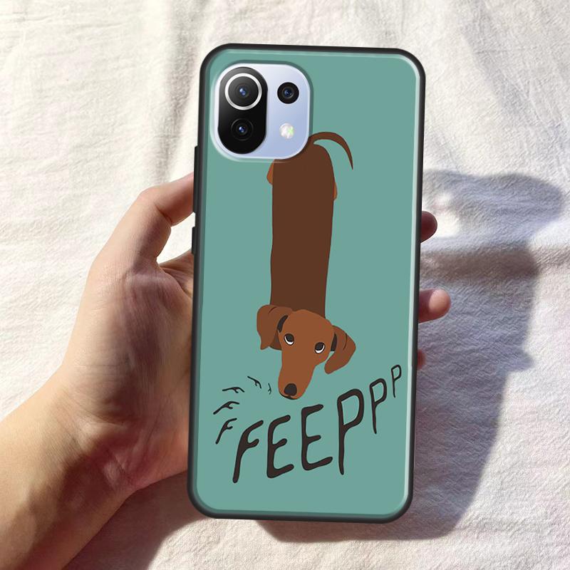 Cartoon Dachshund Sausage Dog For POCO F5 F3 F4 X4 GT M5s X3 X5 Pro Phone Case For Xiaomi 12T 11T Pro 12 X 13 Lite Cover
