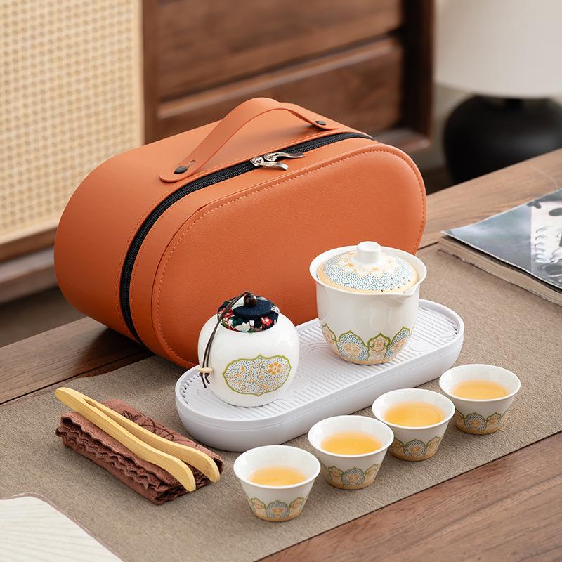 Travel Tea Set Portable Bag Kung Fu Tea Set Kuaike Cup Teapot Tea Drinking Business