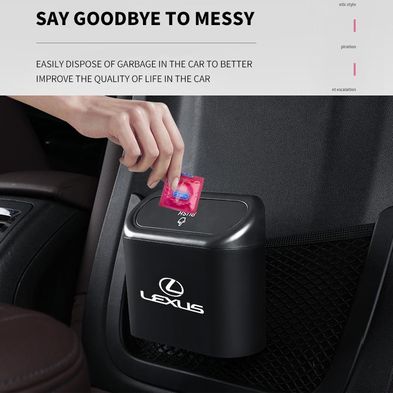 Car Trash Bin Hanging Vehicle Storage Box For Lexus F-SPORT RX NX LS UX LM LX GX LC RZ IS CT GS RC HS SC TX LBX IS300 ADR1