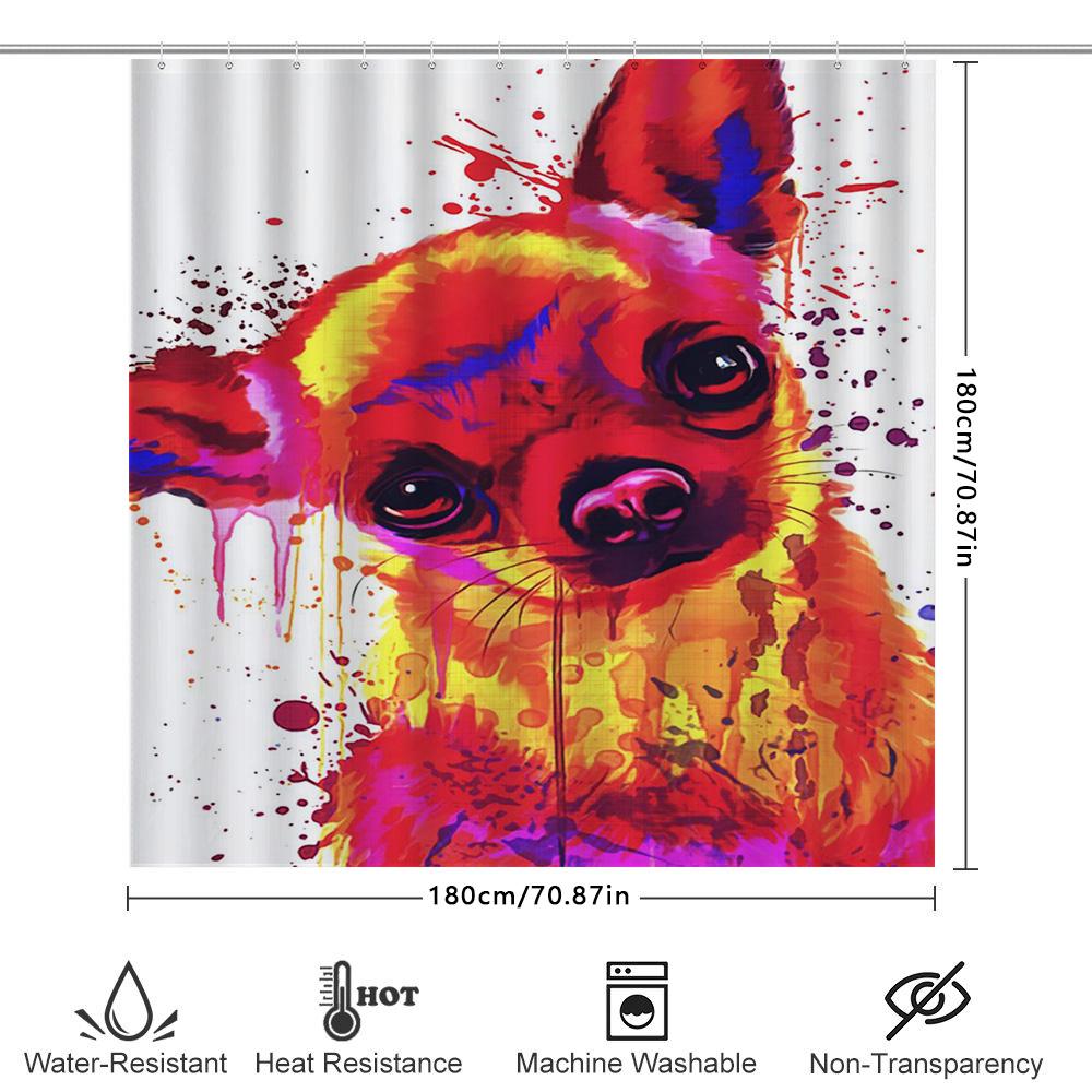 Red Apple Pattern Shower Curtain Pop Art Design Bathroom Decor for Kids Bathrooms Durable Waterproof Shower Cover with Hook Ring