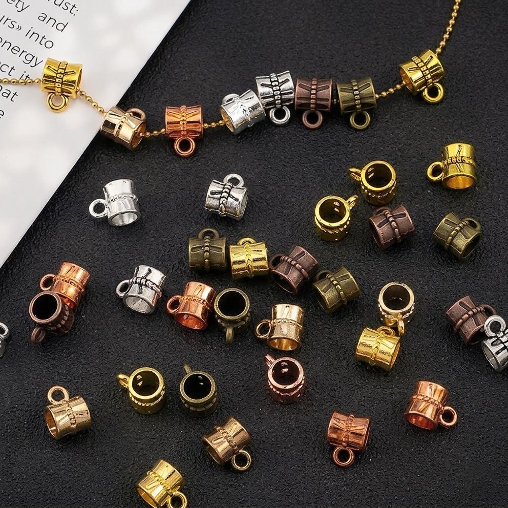 Retro Antique Bronze Waist Bead DIY Big Hole Metal Connector Triangle Beads Fit Charm Bracelet Necklaces Pendants Jewelry Making