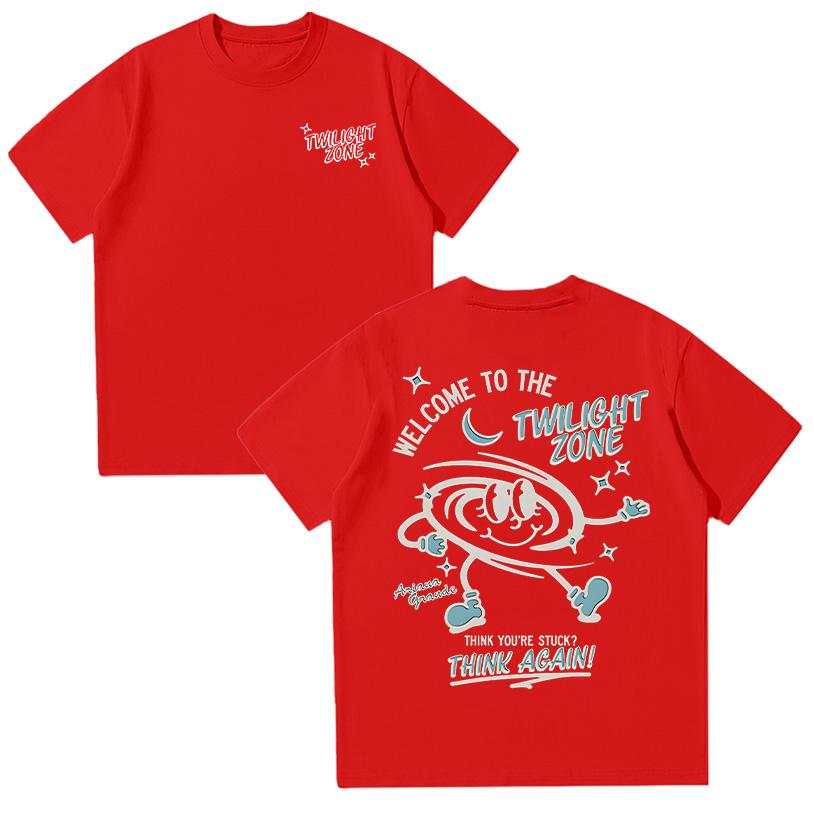 Футболка Ariana Grande Twilight Zone Think Again Мужская Женская Винтажная Высококачественная Хлопковая Футболка Модная Повседневная Мягкая Футболка Топы Y2K