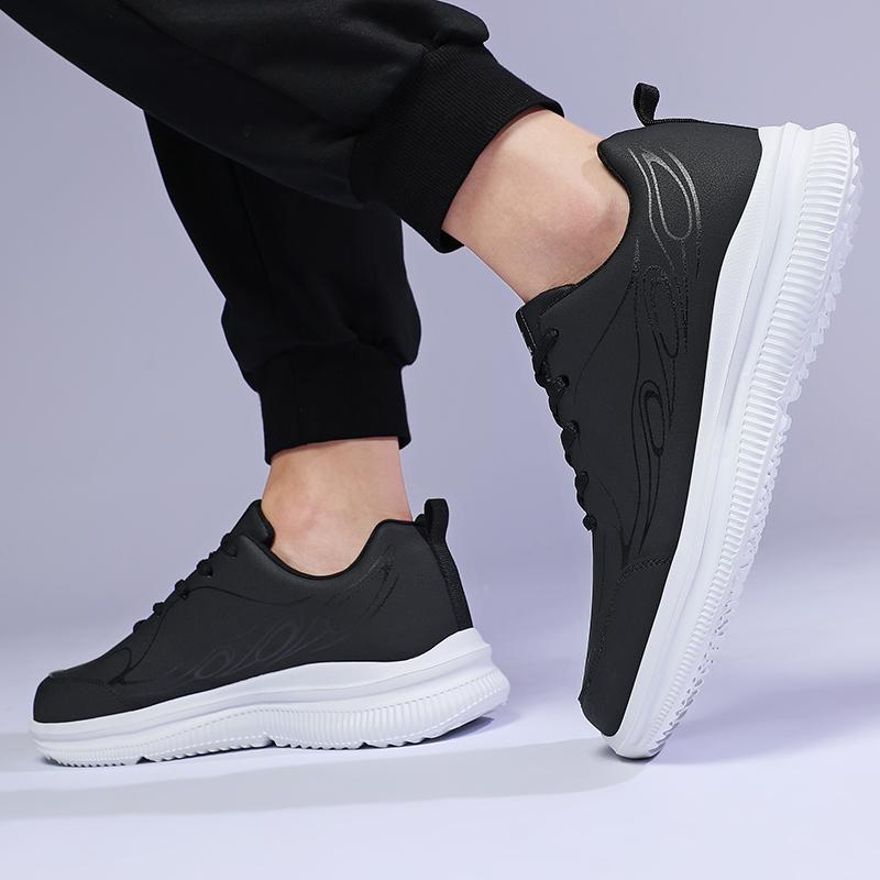 Весенне-осенние водонепроницаемые противоскользящие кроссовки с кожаной поверхностью, дышащая повседневная мужская обувь очень большого размера