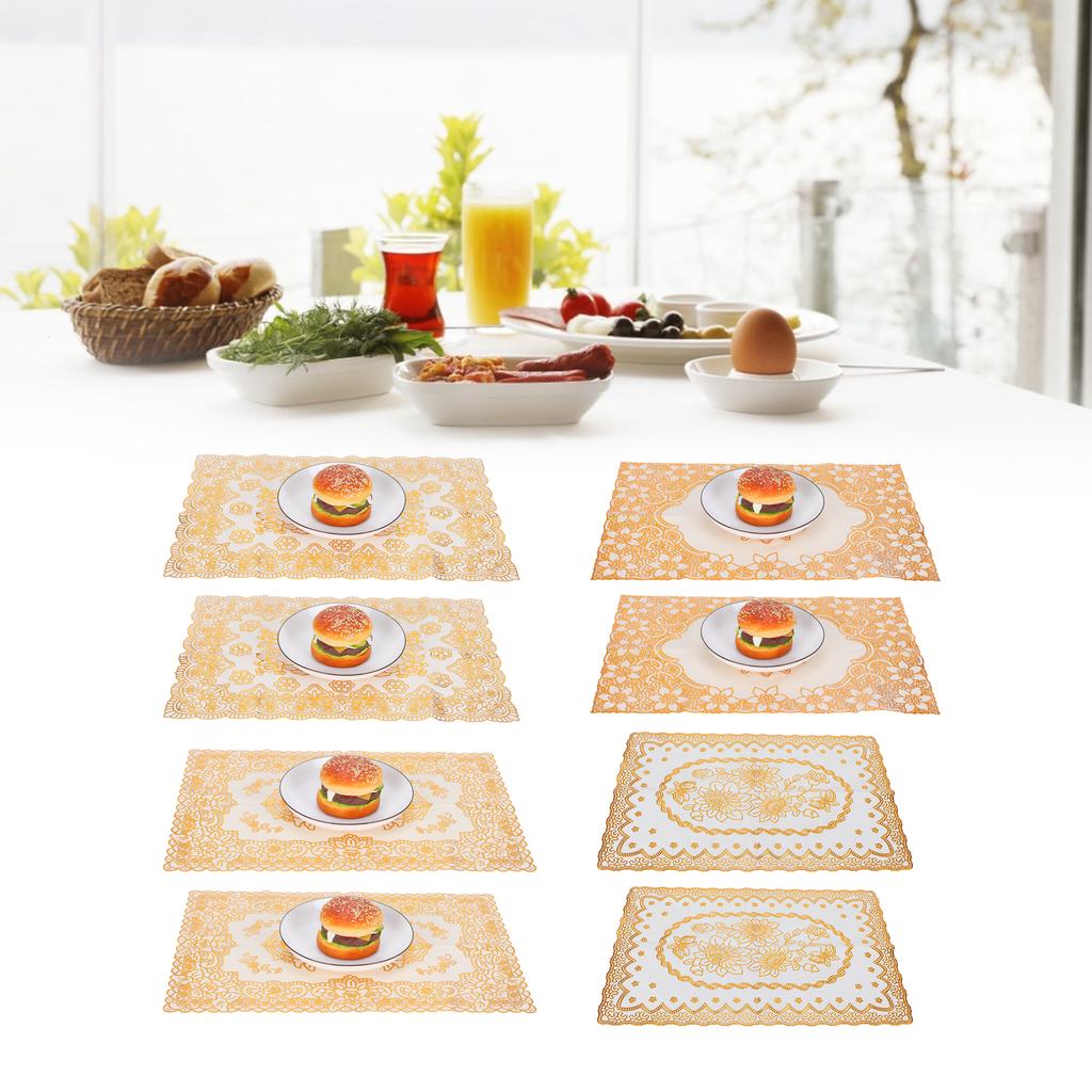 2 шт 30 см x 45 см ПВХ коврик для стола золотые салфетки подставки под чашки кухонное свадебное украшение