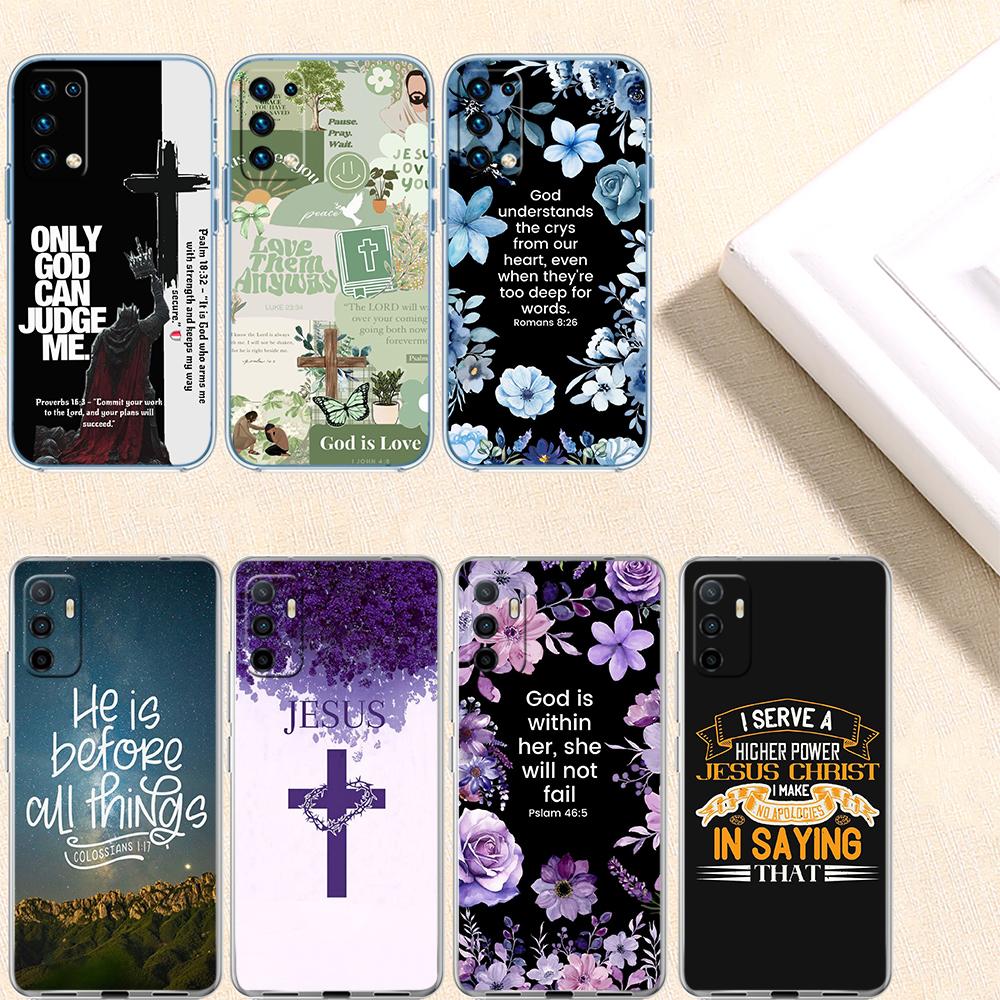 UP14 Bible verse Jesus Cross Transparent Phone Case for Motorola Moto Edge 20 30 40 50 S30 Fusion Ultra Pro Neo Lite + G200 G23
