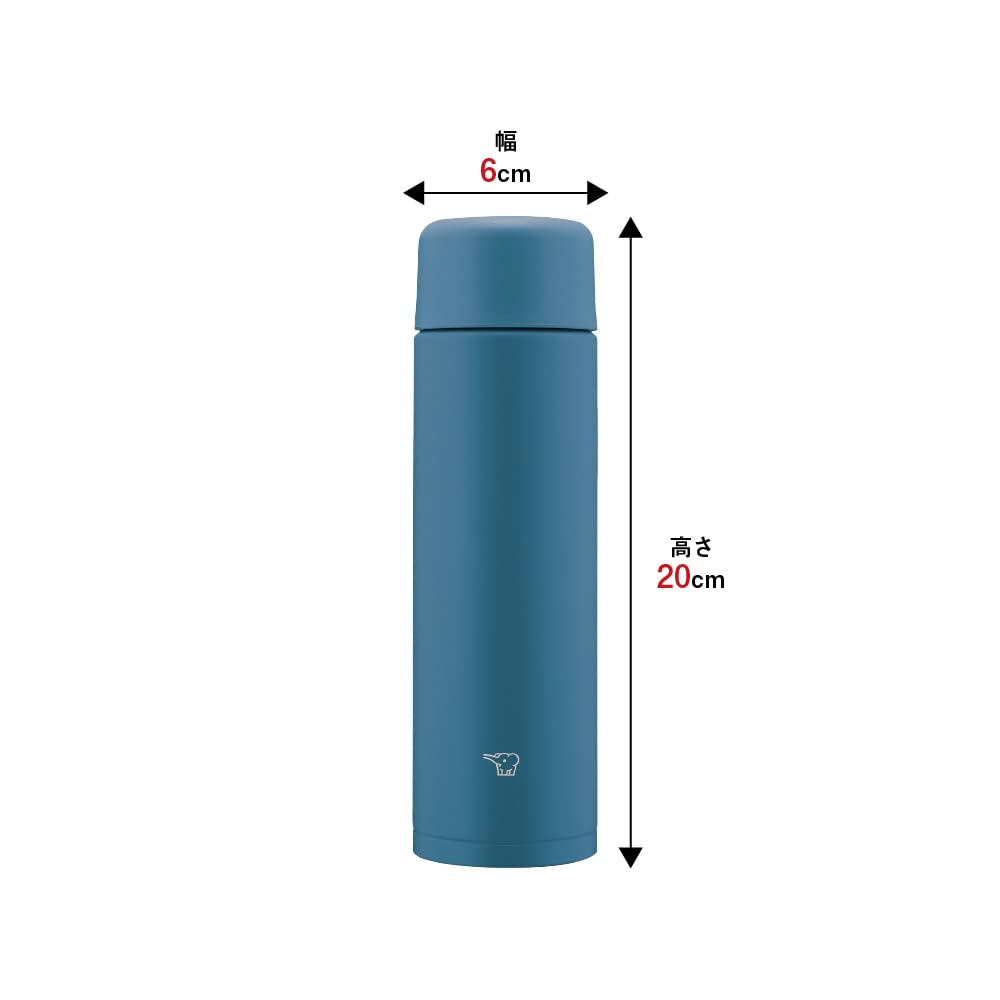ZOJIRUSHI Water Seamless Small Нержавеющая сталь Полуночный интегрированный колпачок и простота мытья только 2 предметов Бутылка, колпачок, емкость, 350 мл, винт, кружка,