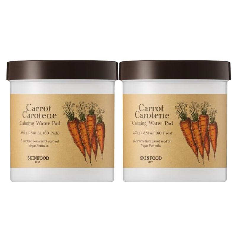 SKINFOOD Carrot Carotene Calming Water Pad Soothing Toner Pad Set 60 Sheets + 60 Sheets