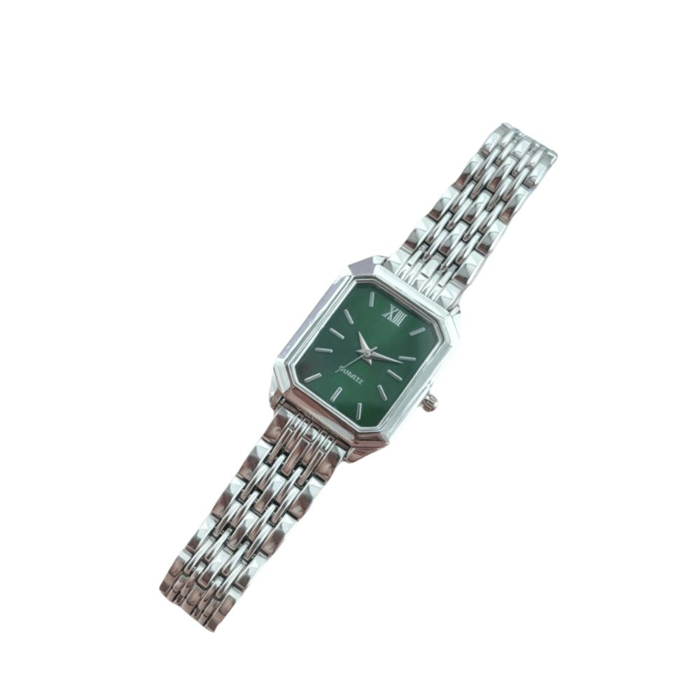Square Dial Rhinestone Quartz Watch Slim Strap Rhinestone Watch Women Quartz Watch Casual Wear