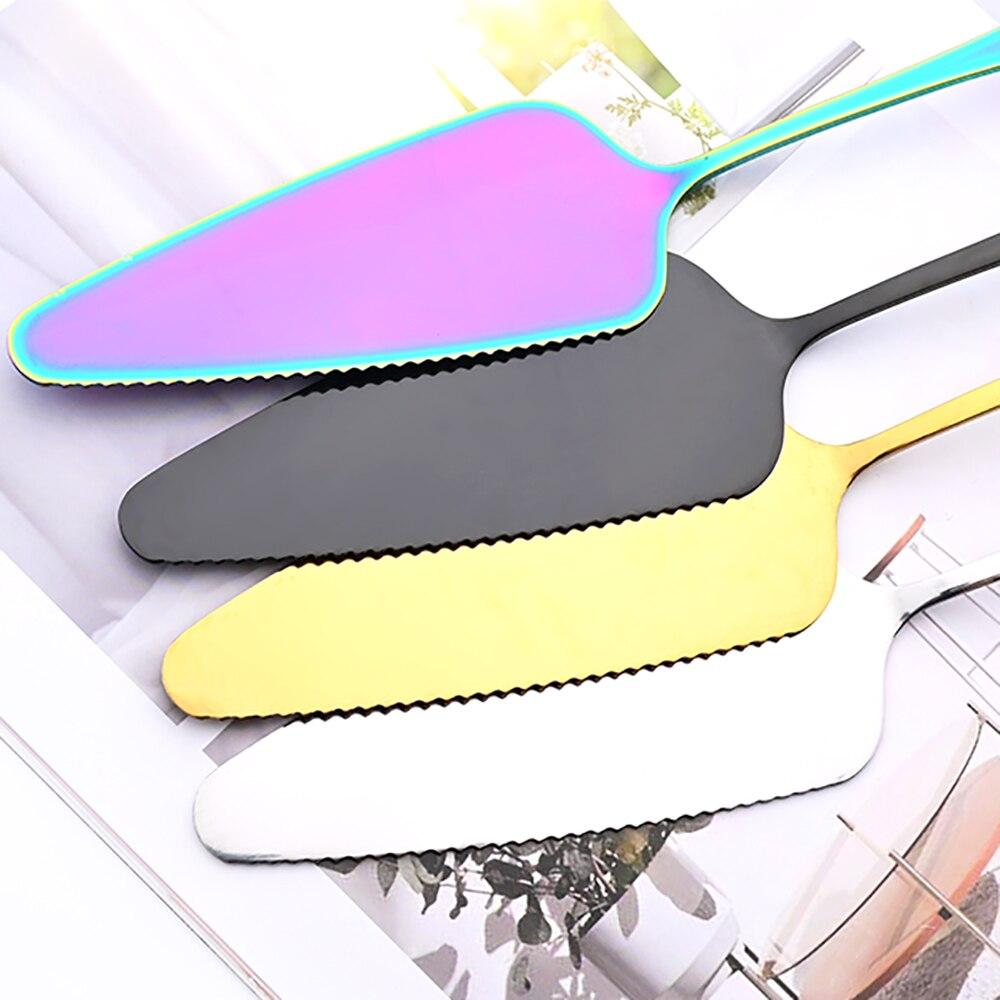 Mirror Colorful Dinnerware Set Stainless Steel Cutlery Cake Shovel Knife Pizza Cheese Cake Cake Spatula Baking Accessories Tools