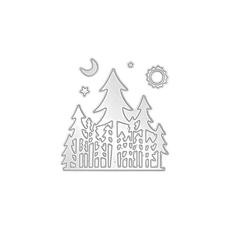 Счастливый Хэллоуин, вырубные штампы, металлический трафарет, сделай сам, скрапбукинг, альбом, бумажная карта, тиснение, ремесленный декор, художественная высечка, тыква, призрачное дерево