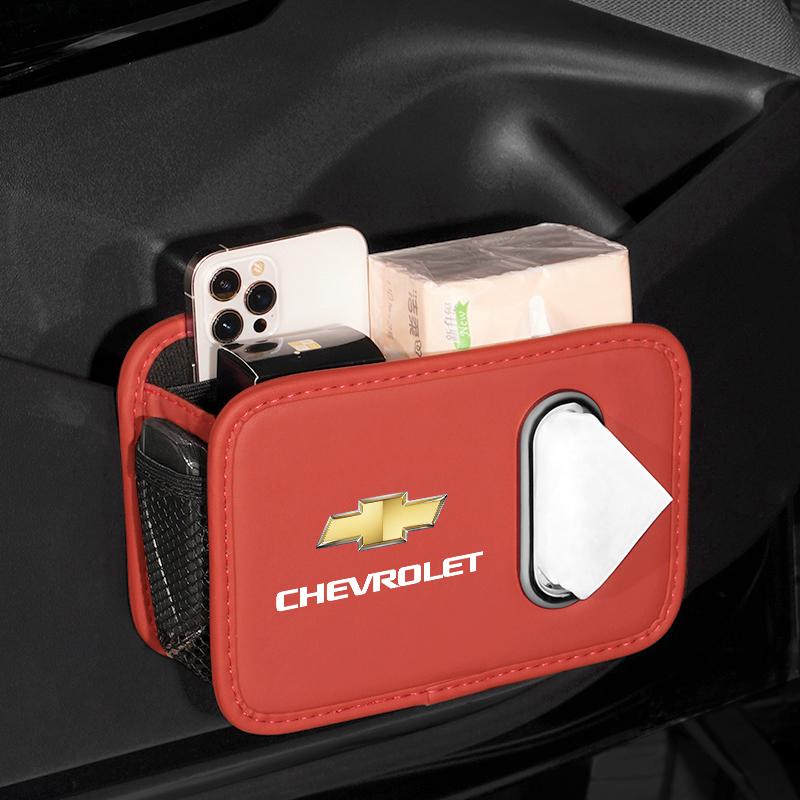 Car Tissue Box Holder Leather Car Door Side Armrest Napkin Case Backseat Bag For Chevrolet Spark Captiva Cruze Tracker Epica Z71