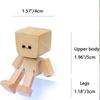 Shaking Wooden Man Figurine Handmade Shaking Feet Wooden Car Dashboard Decorations with 12 Pcs Magnetic Expressions Creative Gifts
