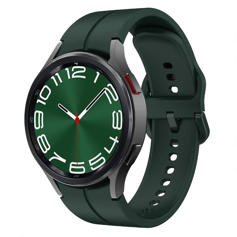 Силиконовый ремешок без зазоров для Samsung Galaxy Watch 7/6/5/4 44мм 40мм 5Pro 45мм Браслет Galaxy 6 Classic 47мм 43мм 46мм Correa