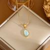 Винтажное женское ожерелье с подвеской в виде сердца в виде синего океана