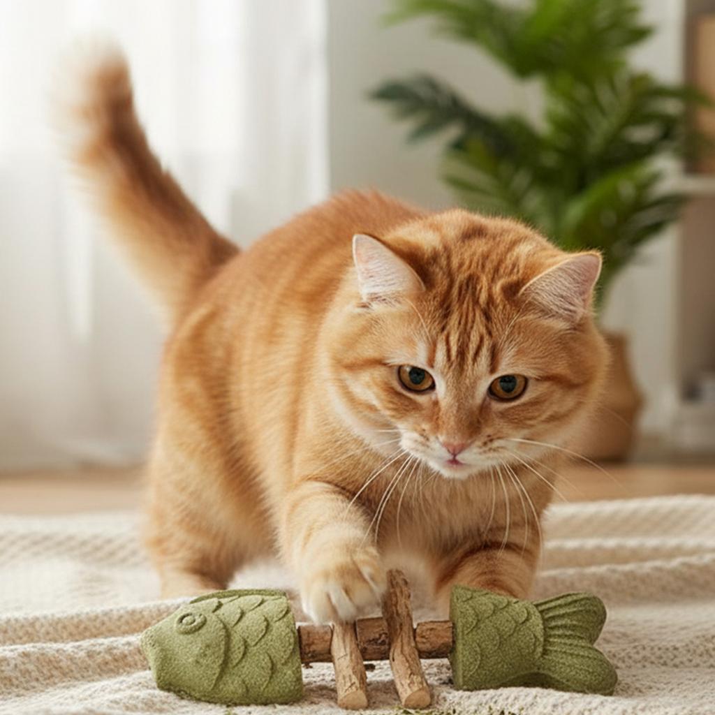 Игрушка для кошек в форме рыбьей кости, жевательная палочка для зубов, чистит зубы, для увеличения взаимодействия с кошками