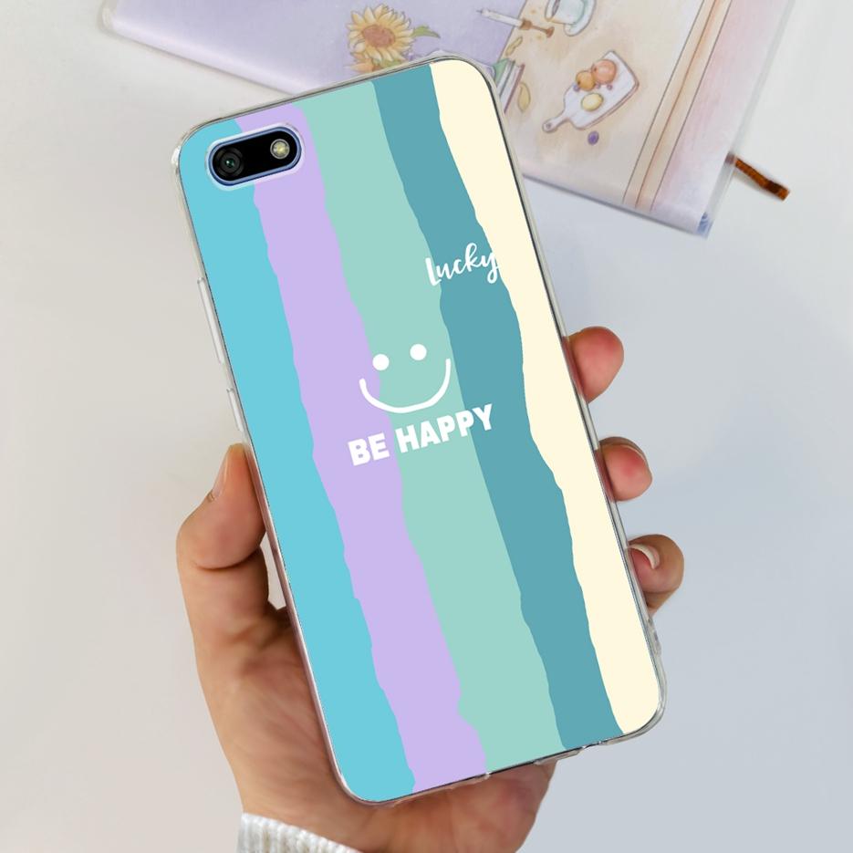 Для Huawei Y5 Lite 2018 Чехол DRA-LX5 Роскошная Расписная Задняя Крышка Прозрачный Силиконовый Мягкий Чехол для Телефона Для Huawei Y5 Prime Y 5 2018 Корпус
